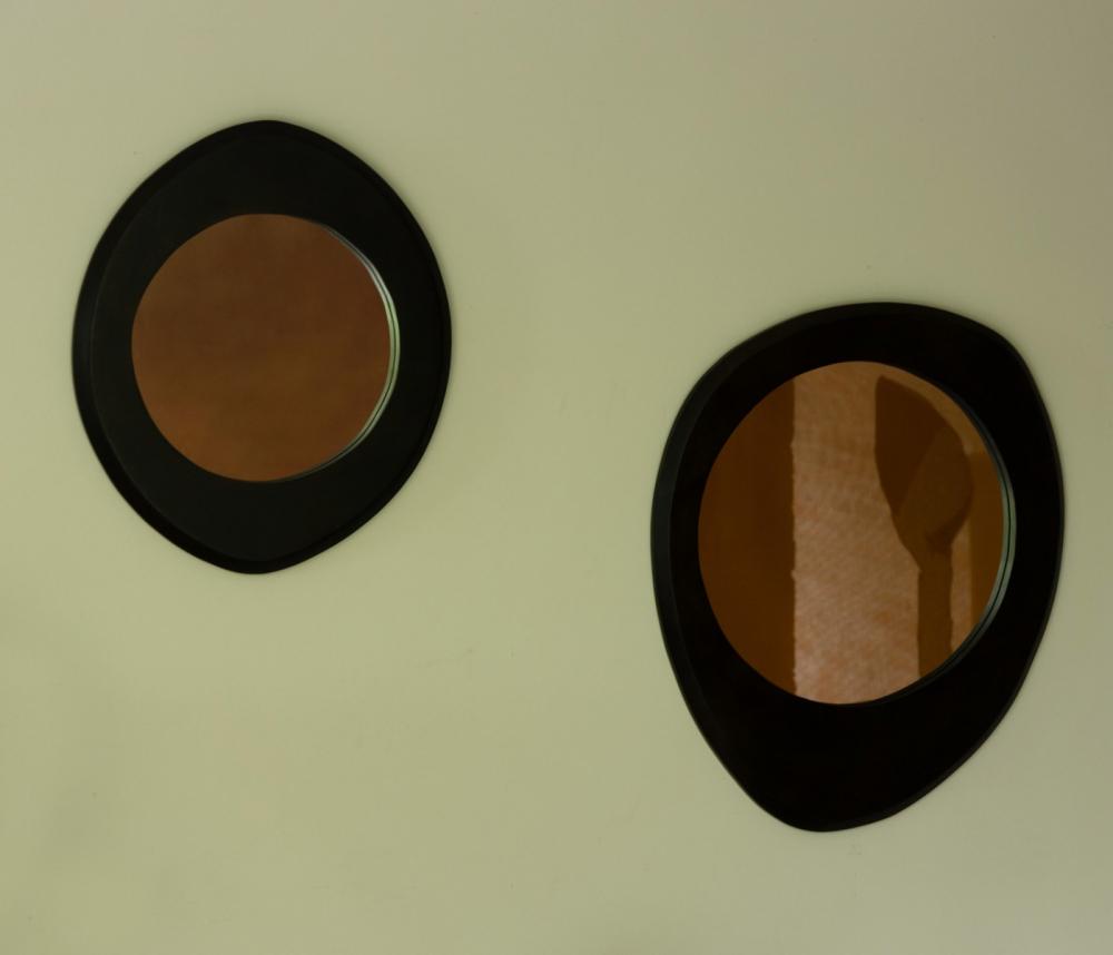 Dutchbone Aren Spiegel Hout Zwart S