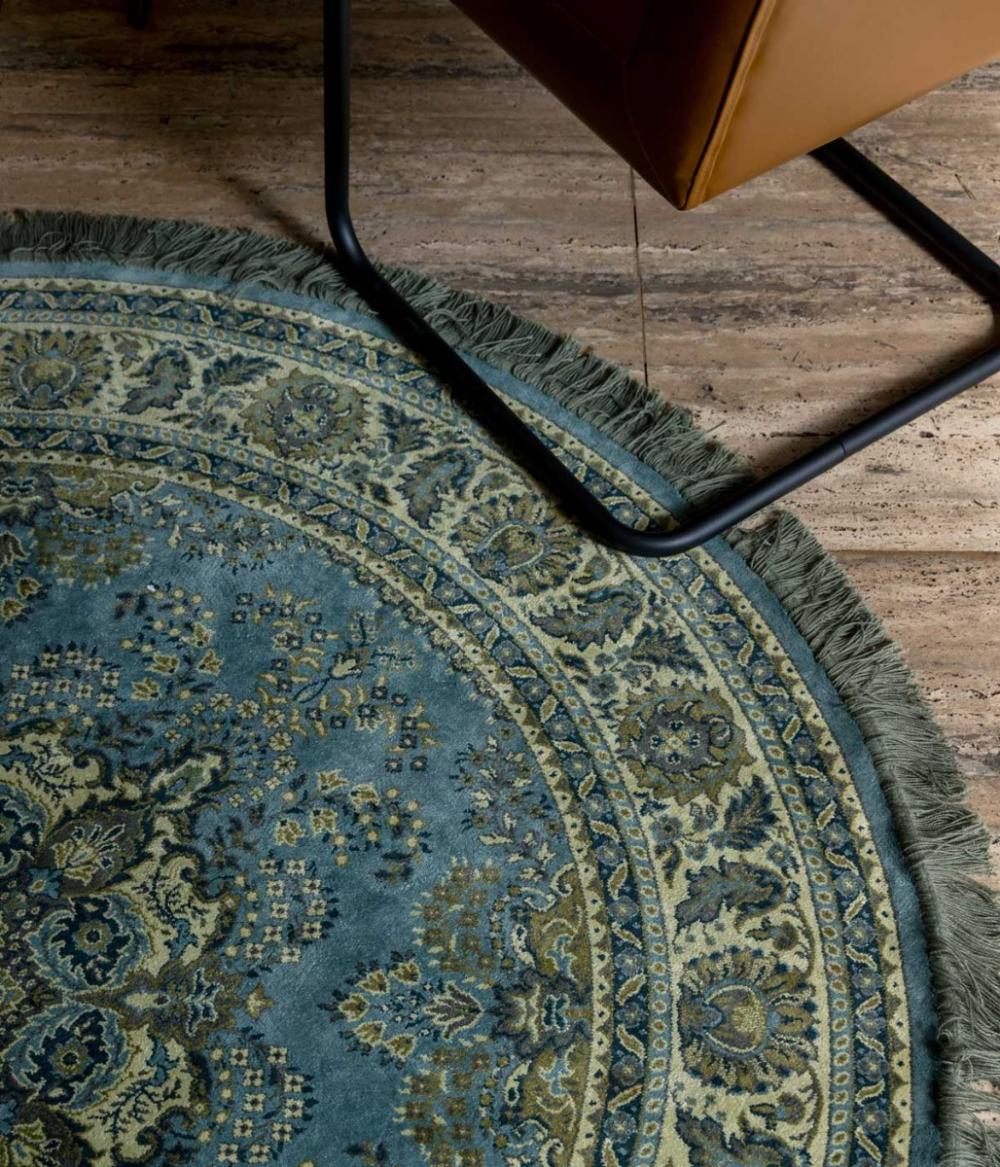 Dutchbone Bodega Rond Vloerkleed Groen 175'