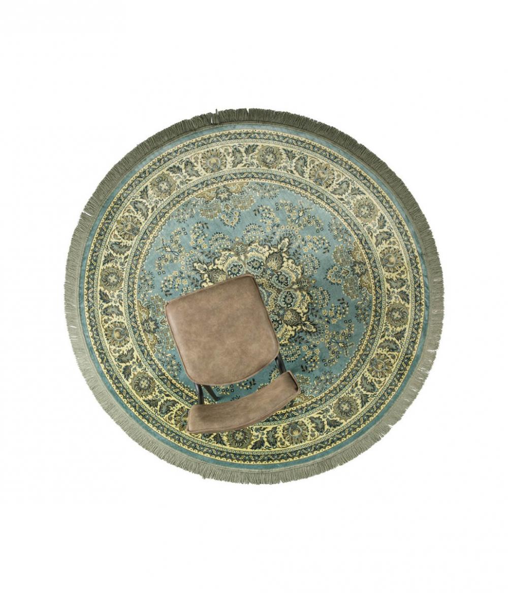 dutchbone Bodega Rond Vloerkleed Groen 175'