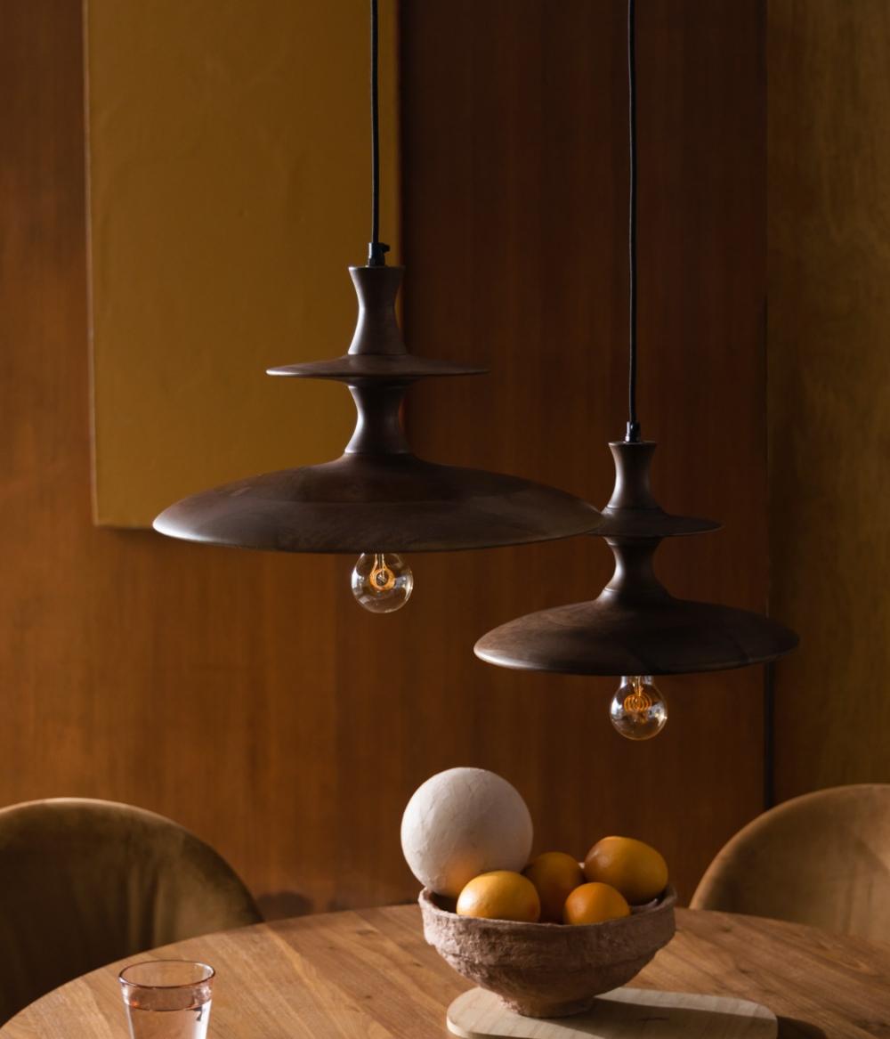 Dutchbone Cath Hanglamp S Walnoot