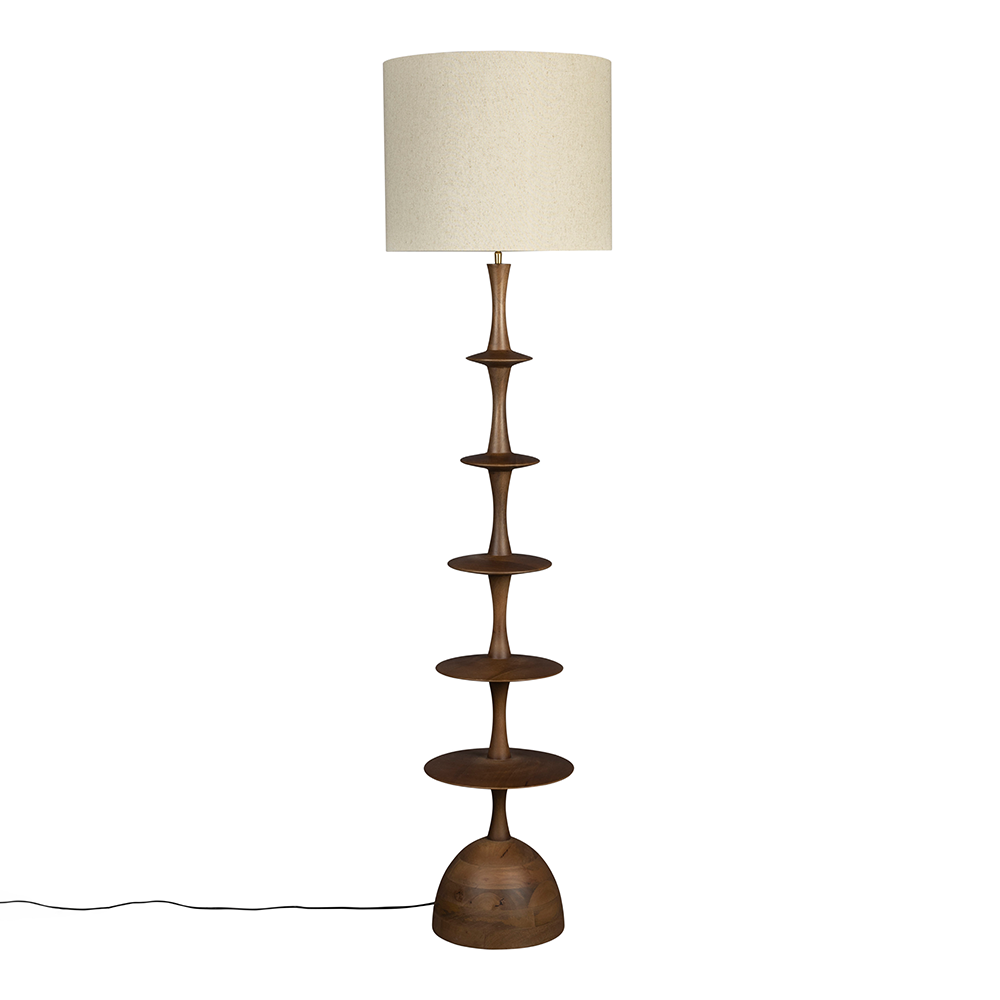 dutchbone Cath Vloerlamp Walnoot