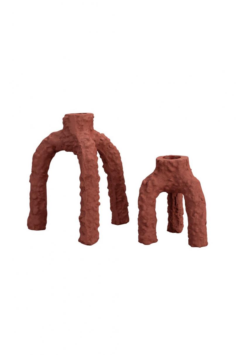 Dutchbone Cruz Kandelaar L Terracotta