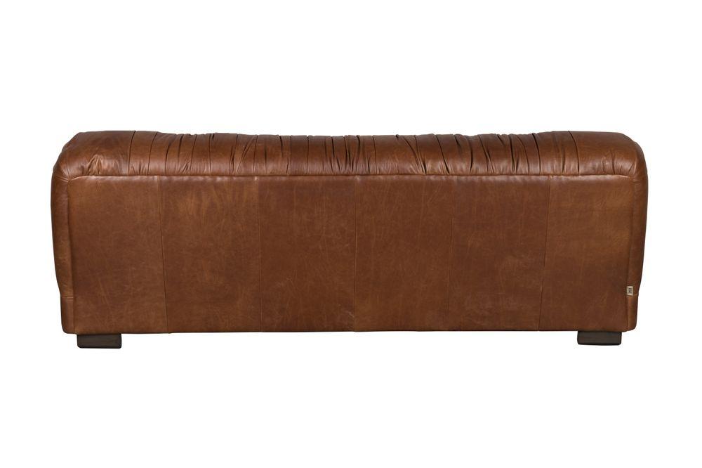 Dutchbone Douglas 3-zitsbank Leer Chocolade Bruin