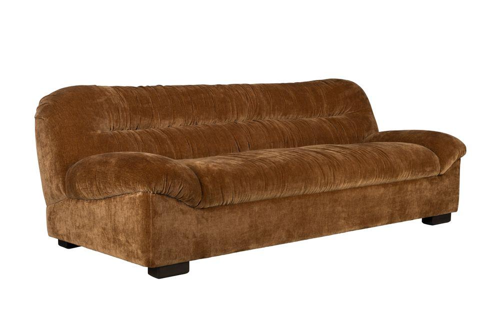 Dutchbone Douglas 3-zitsbank Velours Cognac Bruin