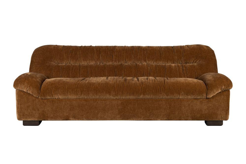 dutchbone Douglas 3-zitsbank Velours Cognac Bruin