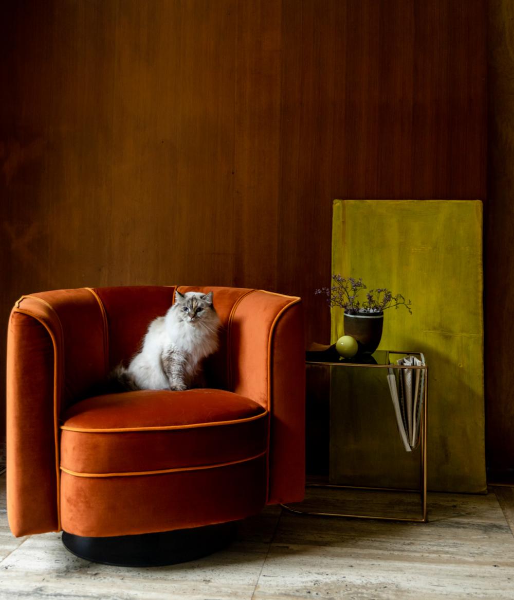 Dutchbone Flower Loungestoel Oranje