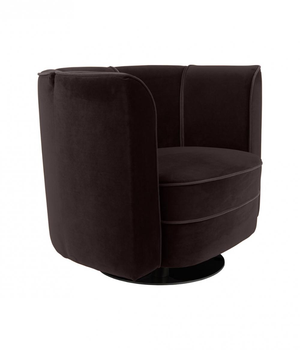 Dutchbone Flower Loungestoel Zwart