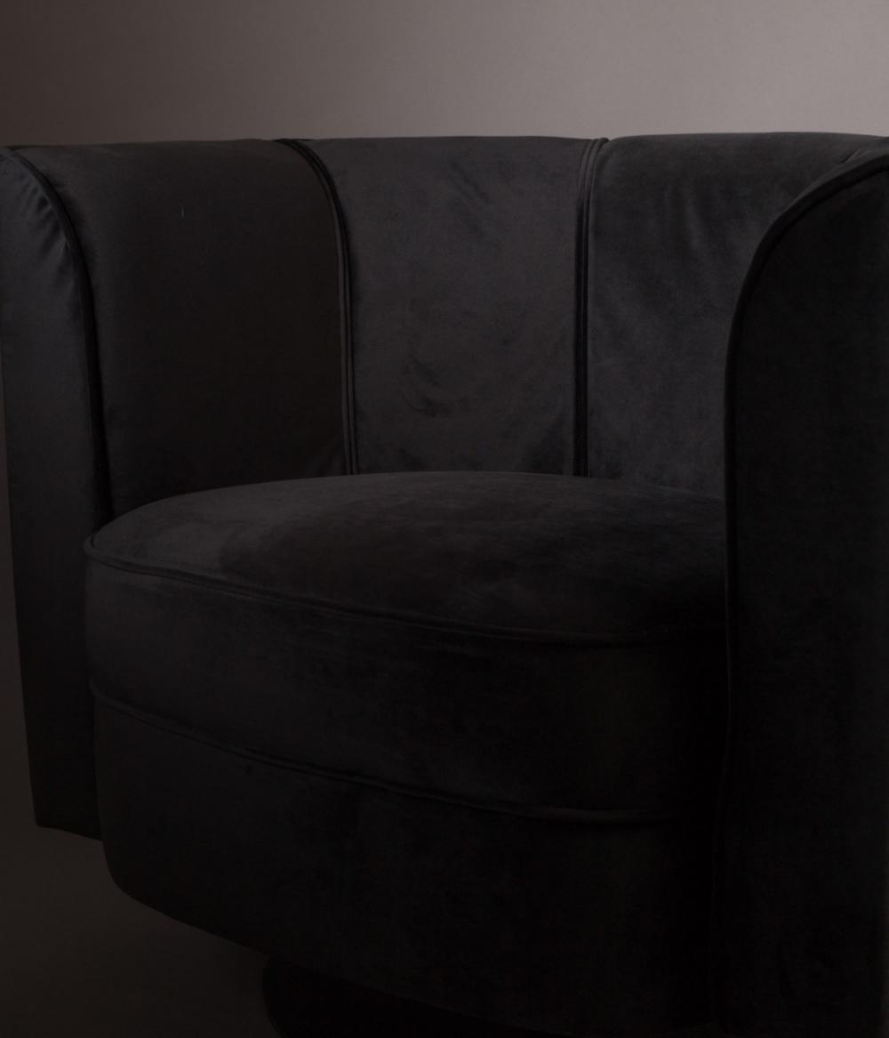 Dutchbone Flower Loungestoel Zwart
