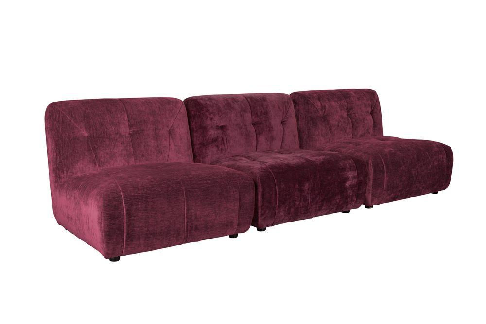 dutchbone Giada Bank 3-seater Plum
