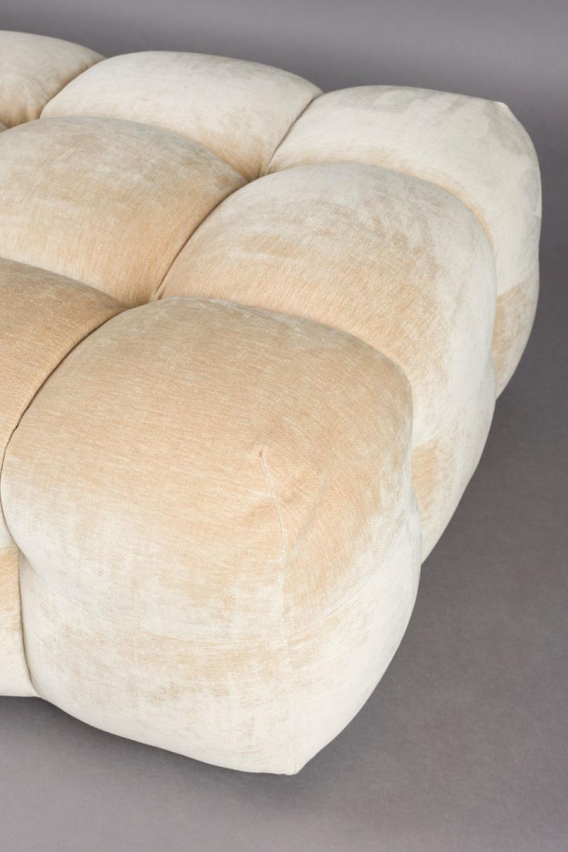 Dutchbone Hackman Hocker Velours Beige