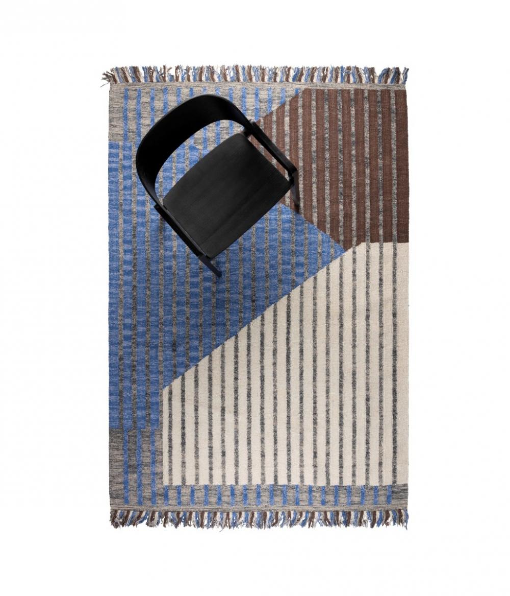 dutchbone Hampton Vloerkleed 160x230 Blauw