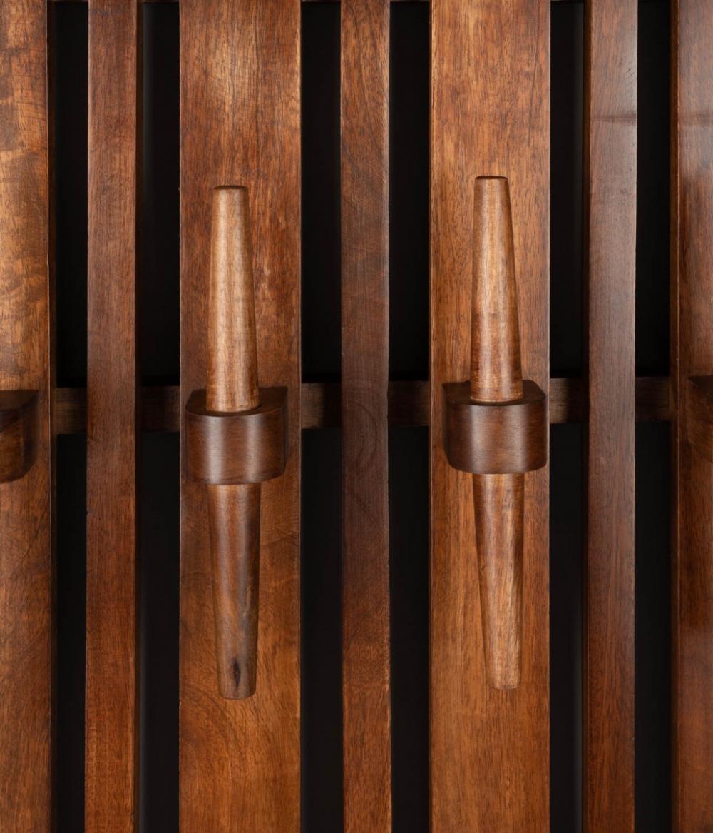 Dutchbone Jakub Wandkapstok Met Plank Walnoot