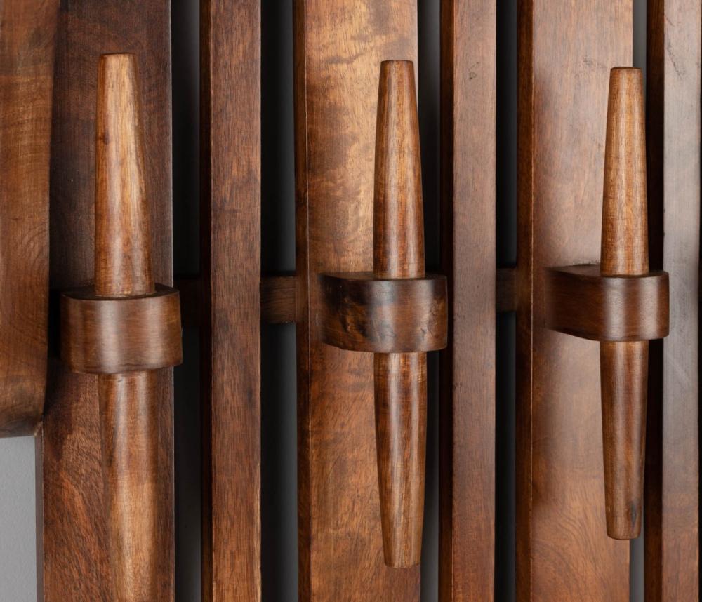 Dutchbone Jakub Wandkapstok Met Plank Walnoot