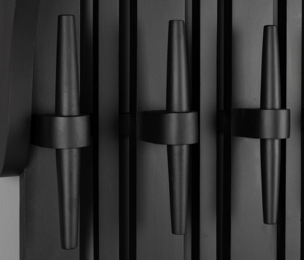 Dutchbone Jakub Wandkapstok Met Plank Zwart