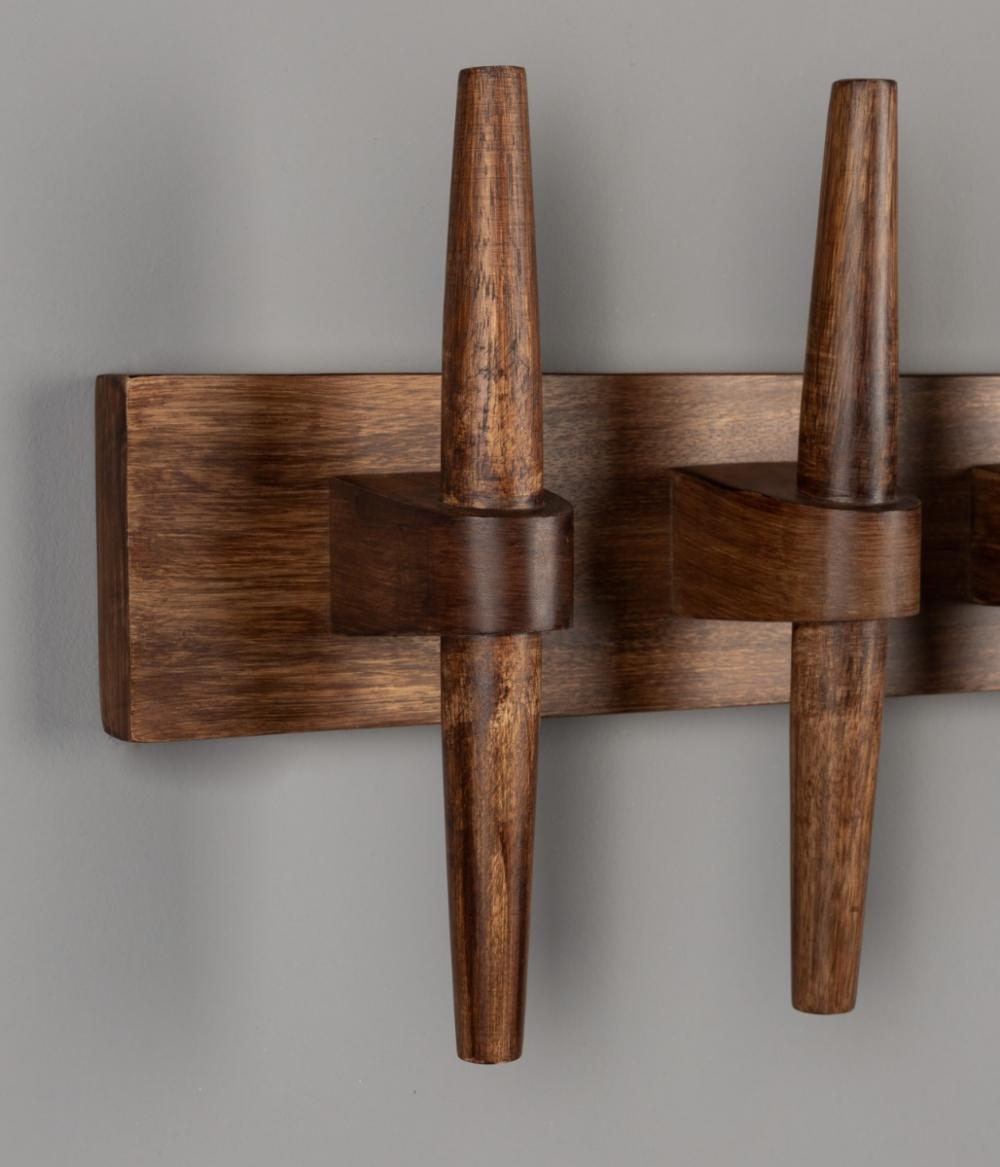 Dutchbone Jakub Wandkapstok Walnoot