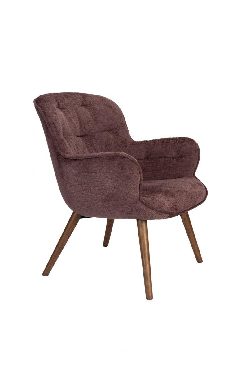 dutchbone Lenn Fauteuil Plum