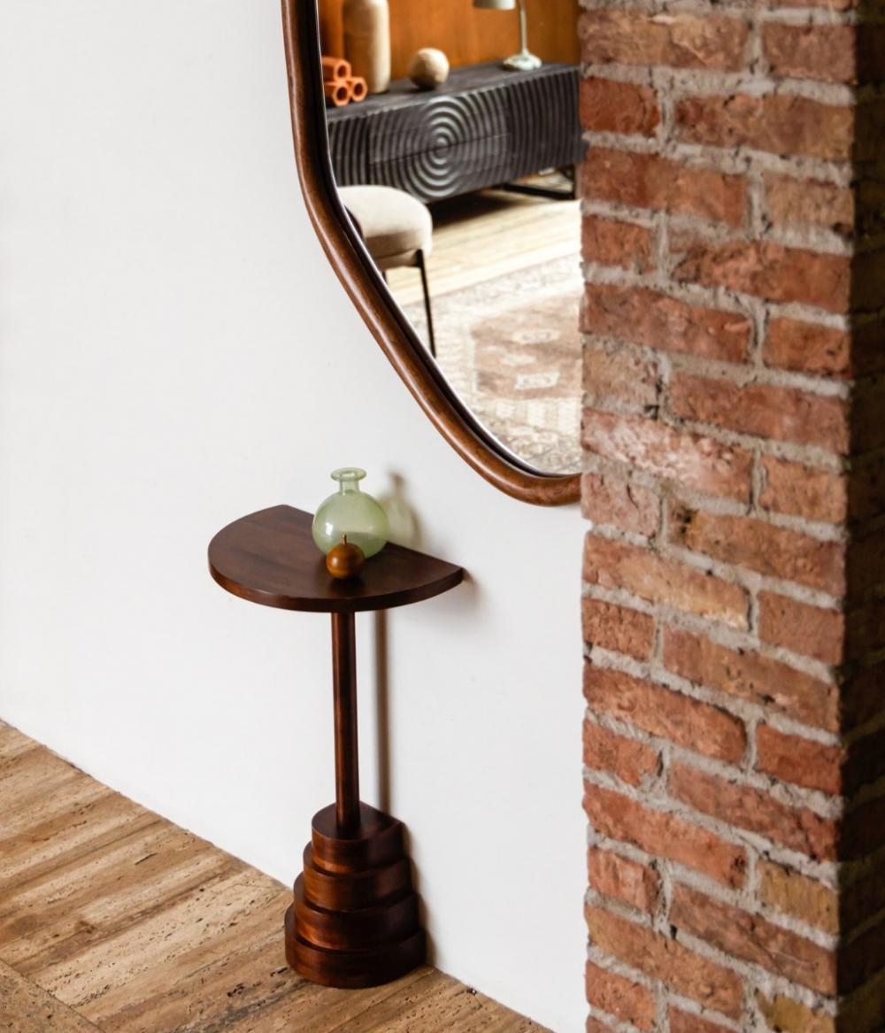 dutchbone Lina Wand Bijzettafel Walnoot