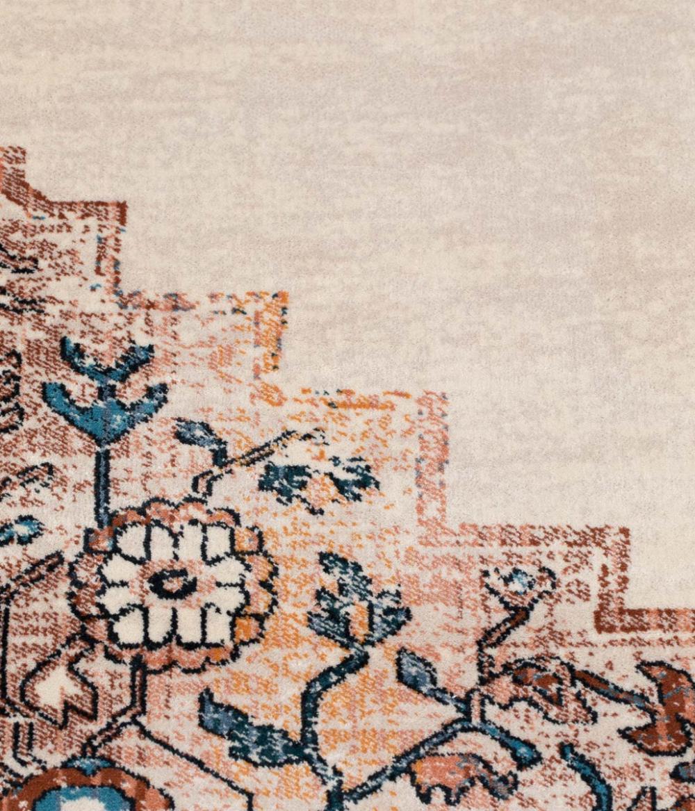 Dutchbone Mahal Vloerkleed Blauw/Brick 170X240