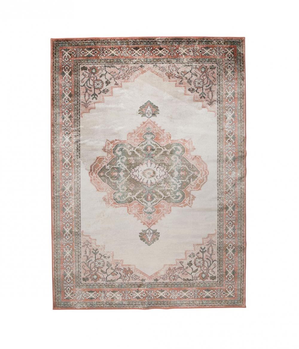 dutchbone Mahal Vloerkleed Roze/Groen 200X300