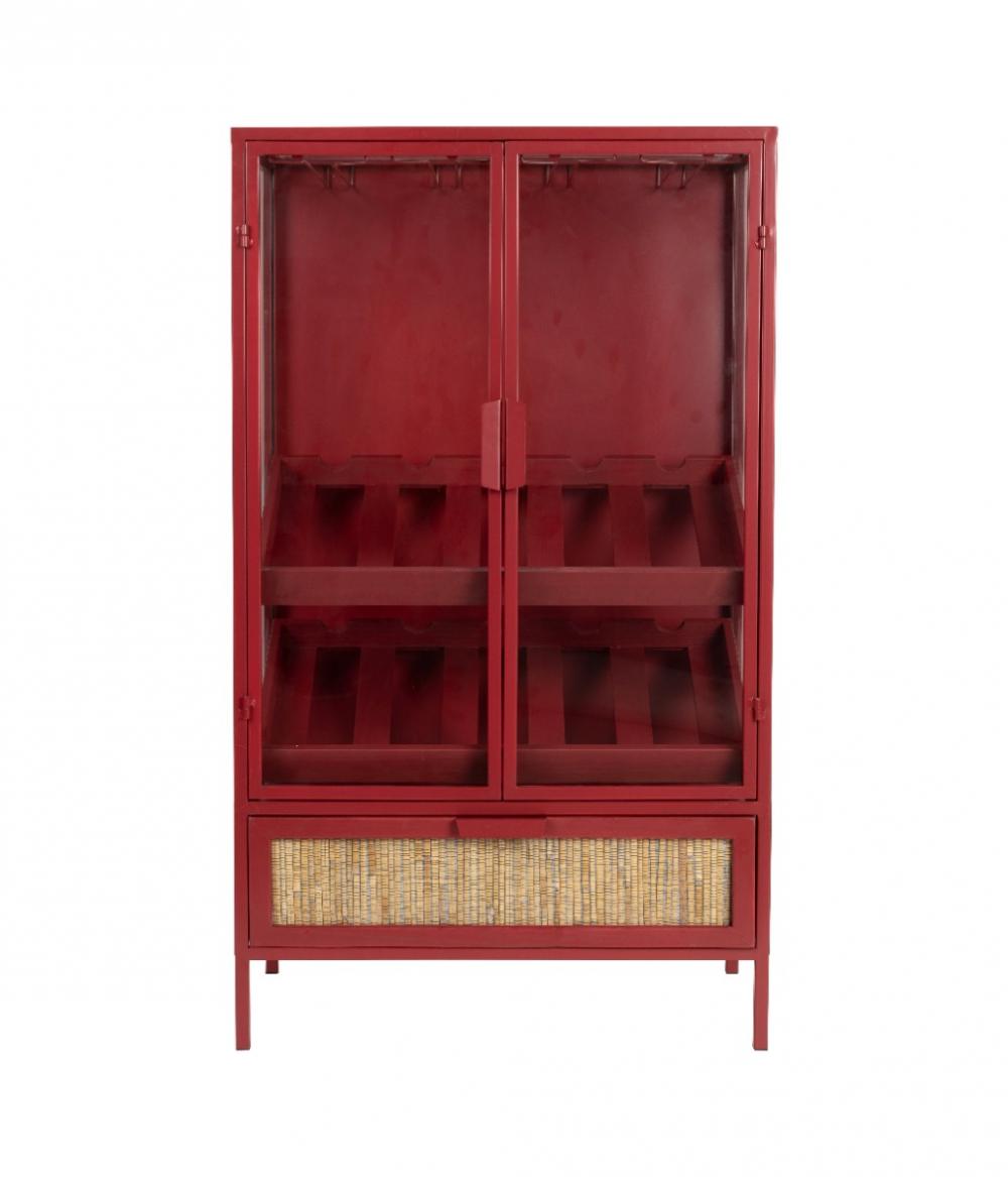 dutchbone Mori Wijnkast Rood