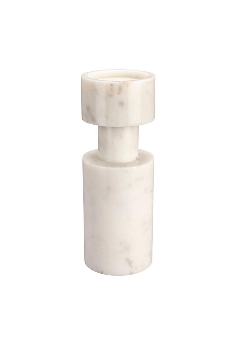 dutchbone Paros Kandelaar Marble Wit