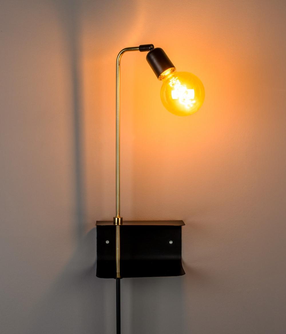 Dutchbone Shaw Wandlamp Zwart