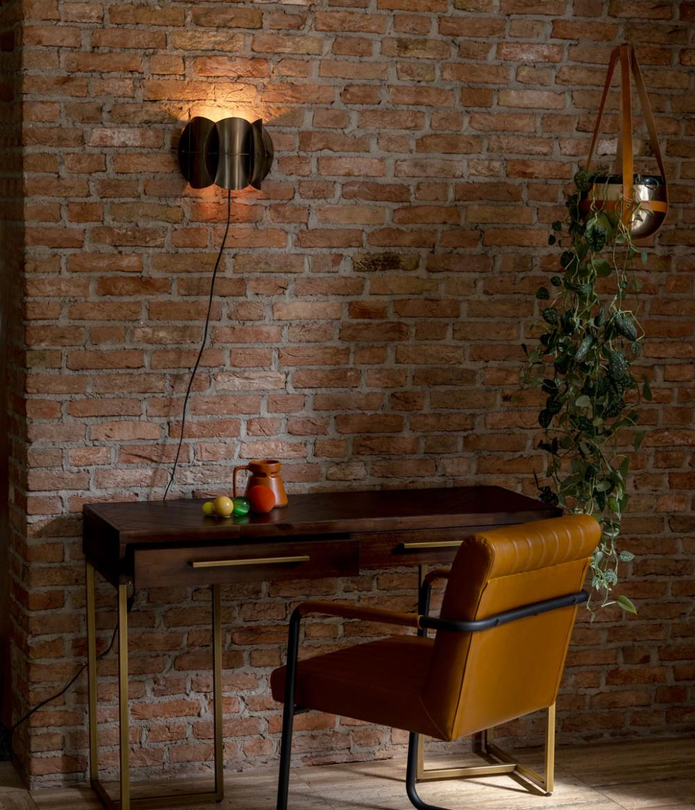 Dutchbone Stitched Armstoel Cognac