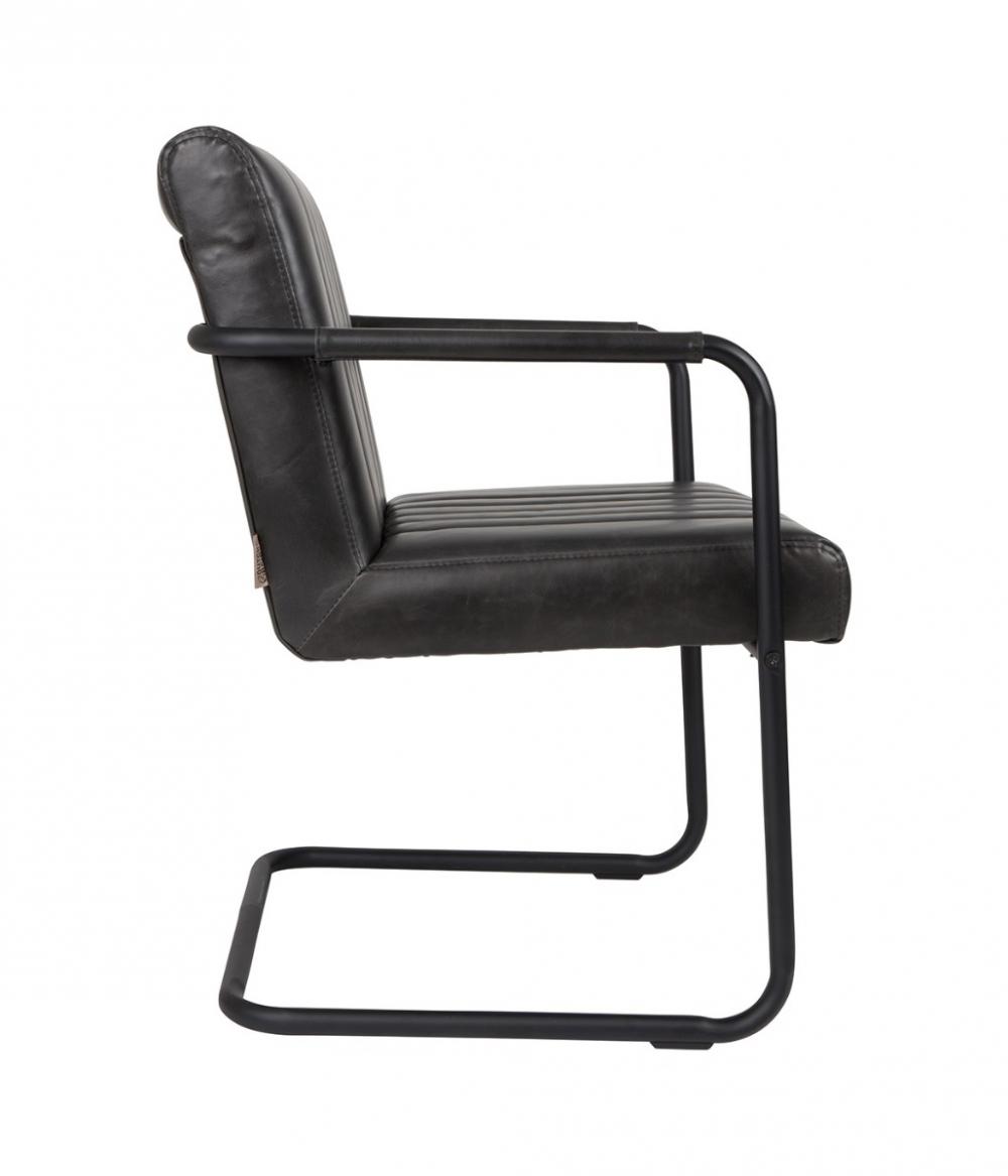 Dutchbone Stitched Eetkamerstoel Donker Grijs