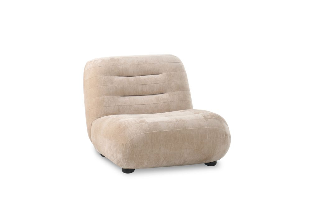 dutchbone Wyatt Fauteuil Velours Beige