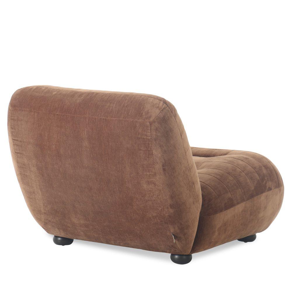 Dutchbone Wyatt Fauteuil Velours Cognac