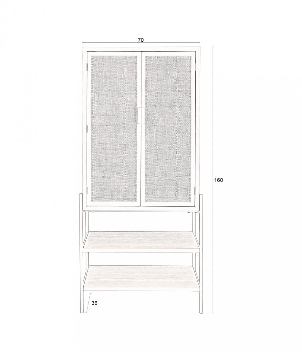 Dutchbone Yasu Kast Zwart