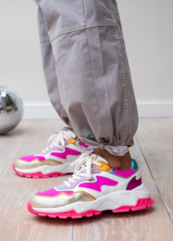 dwrs CHESTER metallic - Sneakers | White / Neon Pink