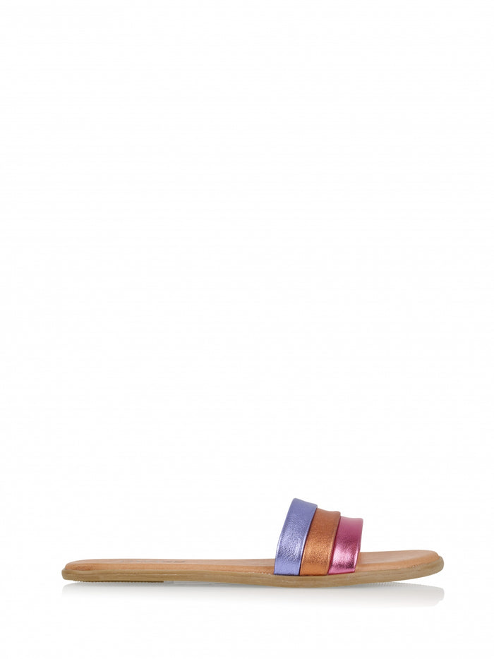 dwrs HANA metallic - Slippers | Orange / Pink
