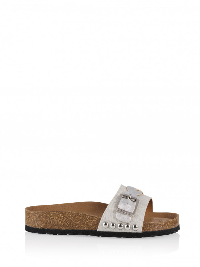 dwrs JAVA denim - Slippers | Grey / Silver