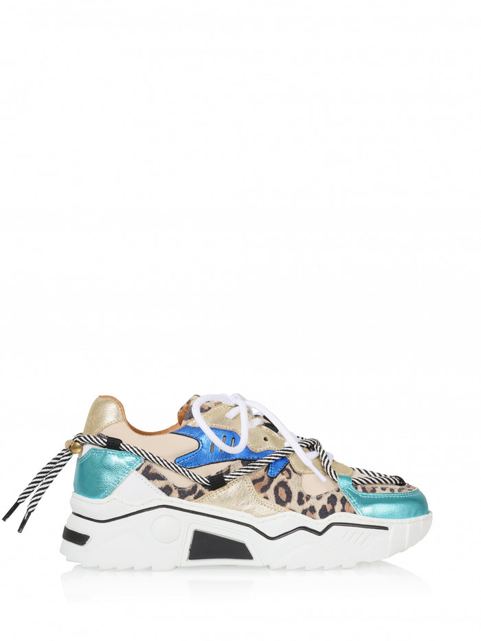 dwrs JUPITER leopard - Sneakers | Sand / Aqua
