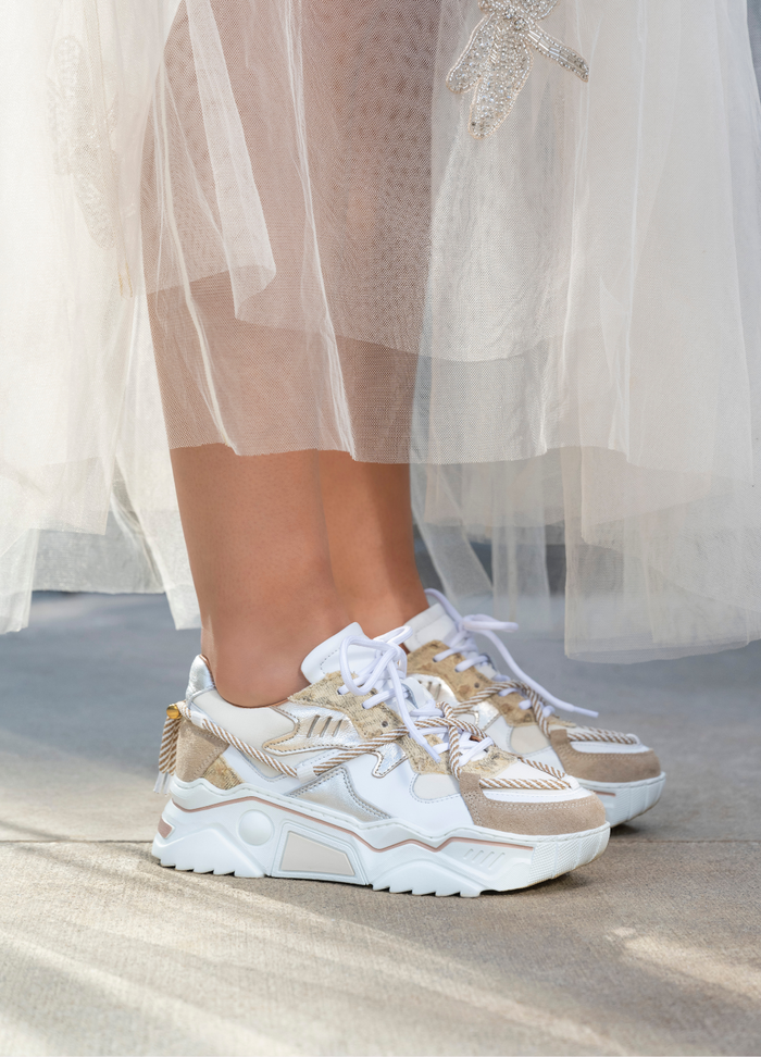 dwrs JUPITER snake - Sneakers | Sand / Champagne