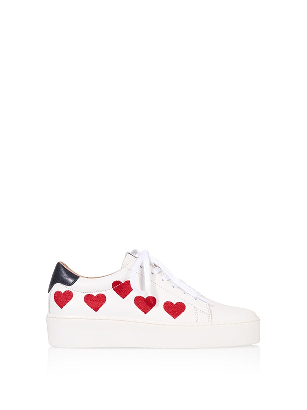 dwrs KENIA hearts - Sneakers | White / Red