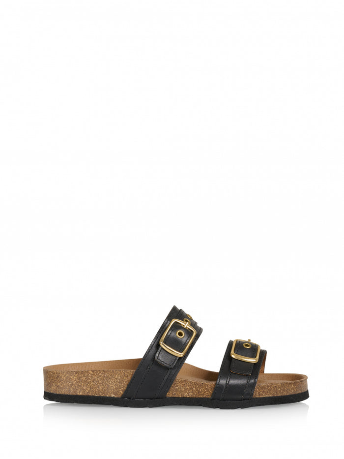 dwrs KISKA leer - Slippers | Black