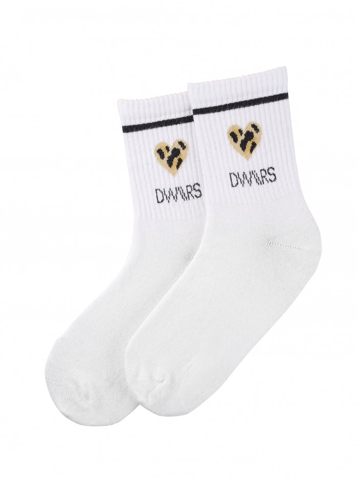 dwrs LYLA SOCKS LEOPARD - Sokken | White