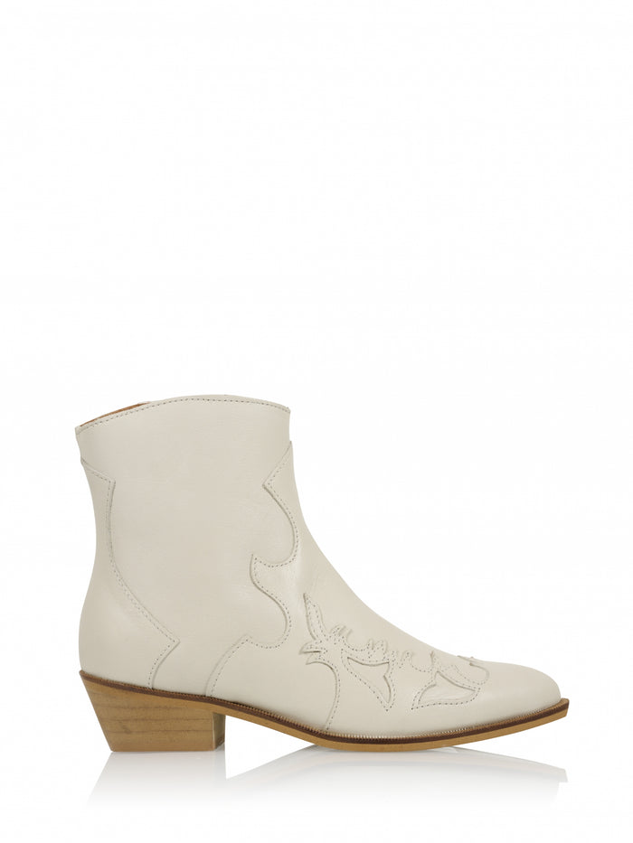 dwrs MONKEY leer - Westernboots | Off white
