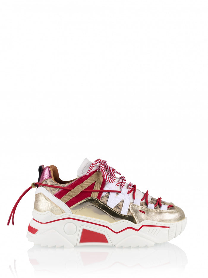 dwrs ORION leopard - Sneakers | Red / Champagne