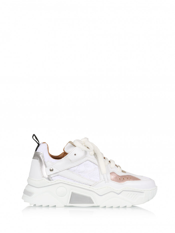dwrs PLUTO leer - Sneakers | Rosé / White