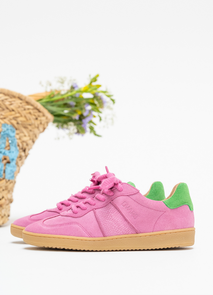 dwrs POONA suede - Sneakers | Pink / Green