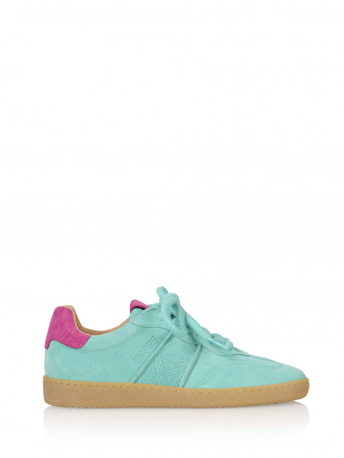 dwrs POONA suede - Sneakers | Turquoise / Fuchsia