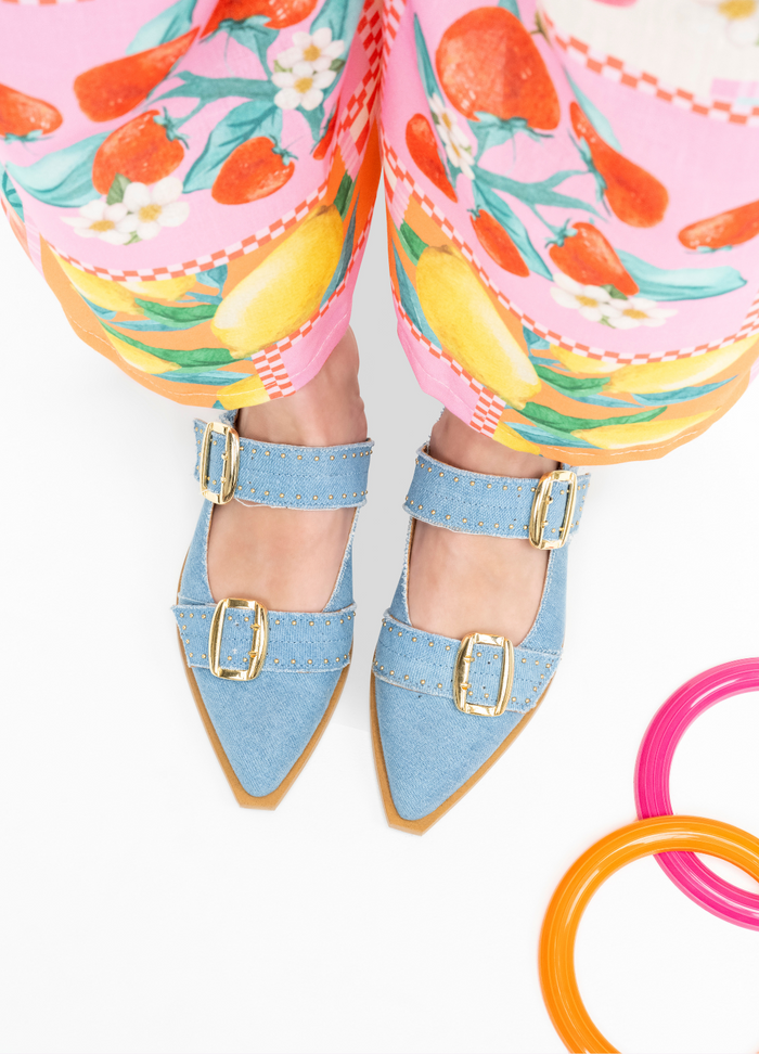 dwrs PORT ISABEL denim - Slingbacks | Jeans