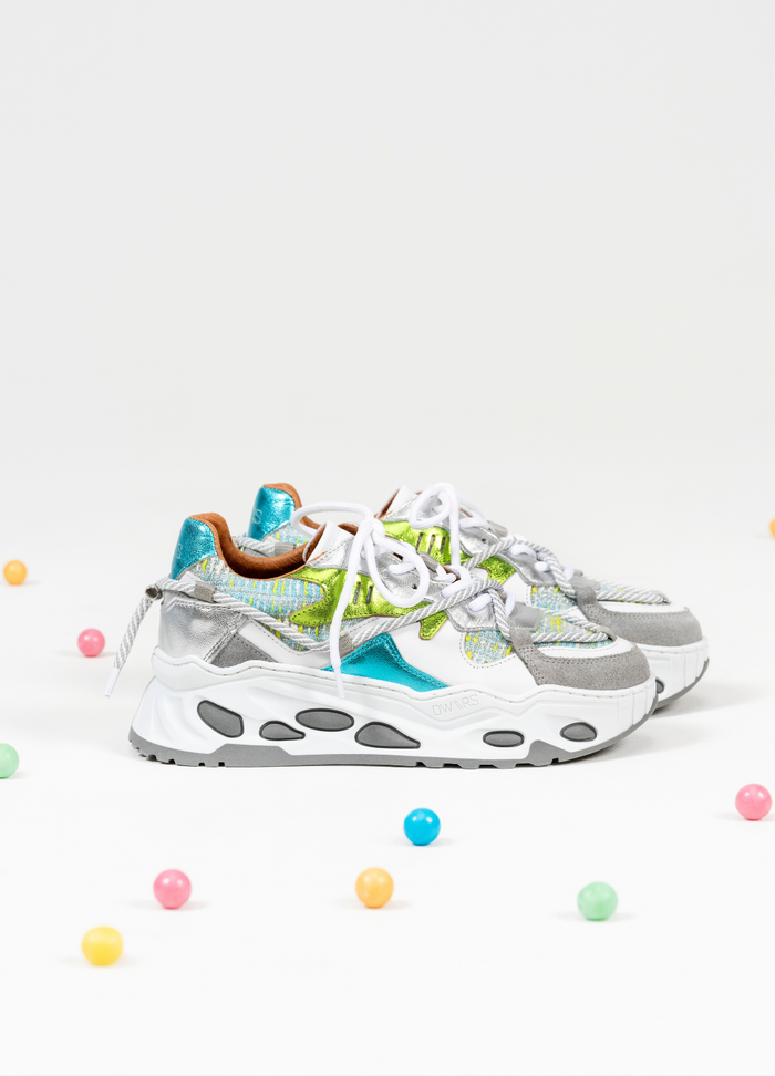 dwrs SATURNUS tweed - Sneakers | Silver / Aqua