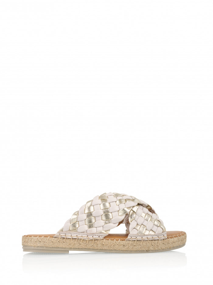 dwrs VALENCIA leer - Slippers | Off white / Champ