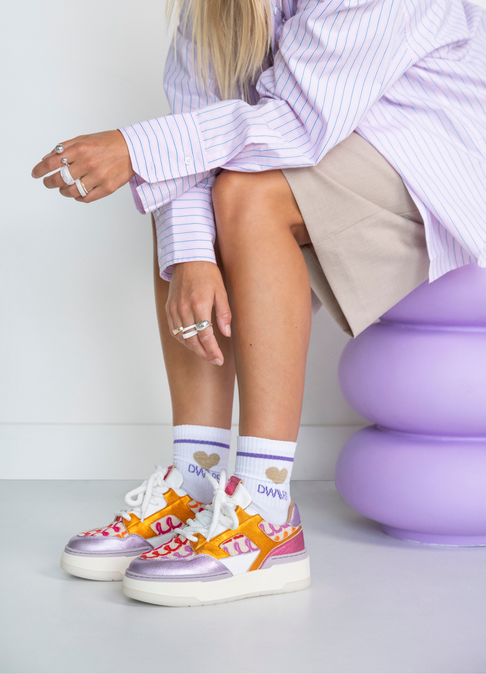 dwrs WINTON metallic - Sneakers | Orange / Pink