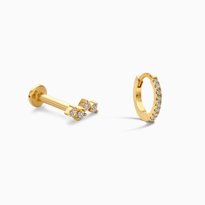 eline rosina Minimal Diamond Sparkle Set