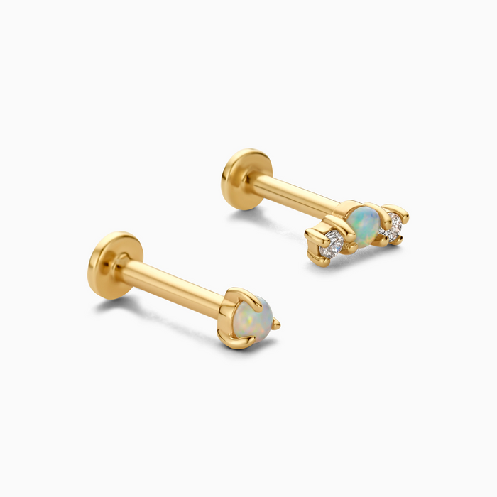 eline rosina Opal & Diamond Piercing Set